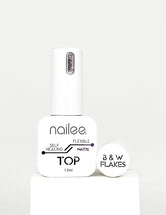 Top Black & White Flakes Matte 12 ml